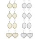 8pairs Earrings Stainless Teardrop Classic Earring 8pairs Earrings Stainless Teardrop Classic Earring